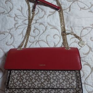 DKNY Red and Brown Women's Bag